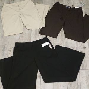 Lot of 3 BNWT ladies dress pants (3 pairs) size 12